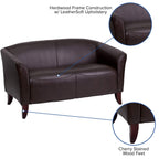 Flash Furniture HERCULES Imperial Series Brown LeatherSoft Loveseat