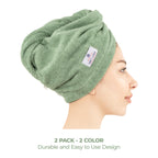 American Soft Linen 100% Cotton Hair Towels For Women, Head Towel Cap, Cotton Hair Turban Towel Wrap For Hair, Soft And Absorben