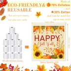 Fall Swedish Kitchen Dishcloth Thanksgiving Pumpkins Maple Dishcloth Absorbent Swedish Soft Reusable Dish Towel Washable Decorat