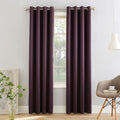 Sun Zero Barrow 2-Pack Energy Saving Grommet Curtain Panel Pair, 54'' x 108, Plum Purple