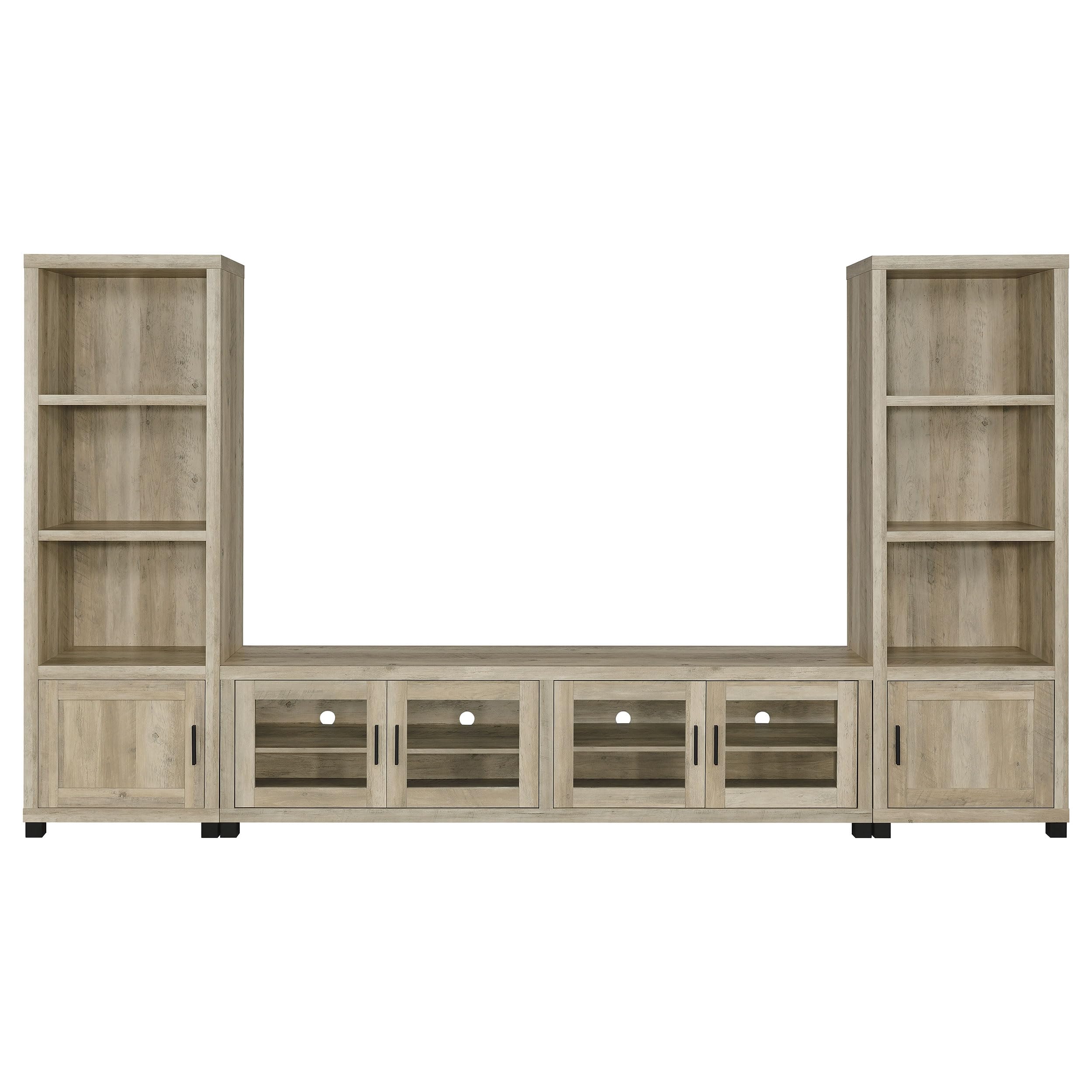 Coaster Sachin 3-Piece Entertainment Center, Antique Pine