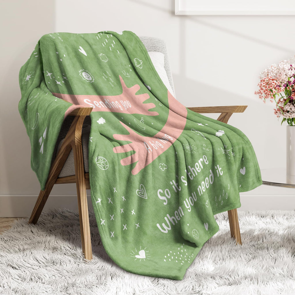 Get Well Soon Gifts For Women Men, Hug/Healing Blanket, Thinking Of You/Feel Better/Sympathy/After Surgery Gifts For Friends, Si