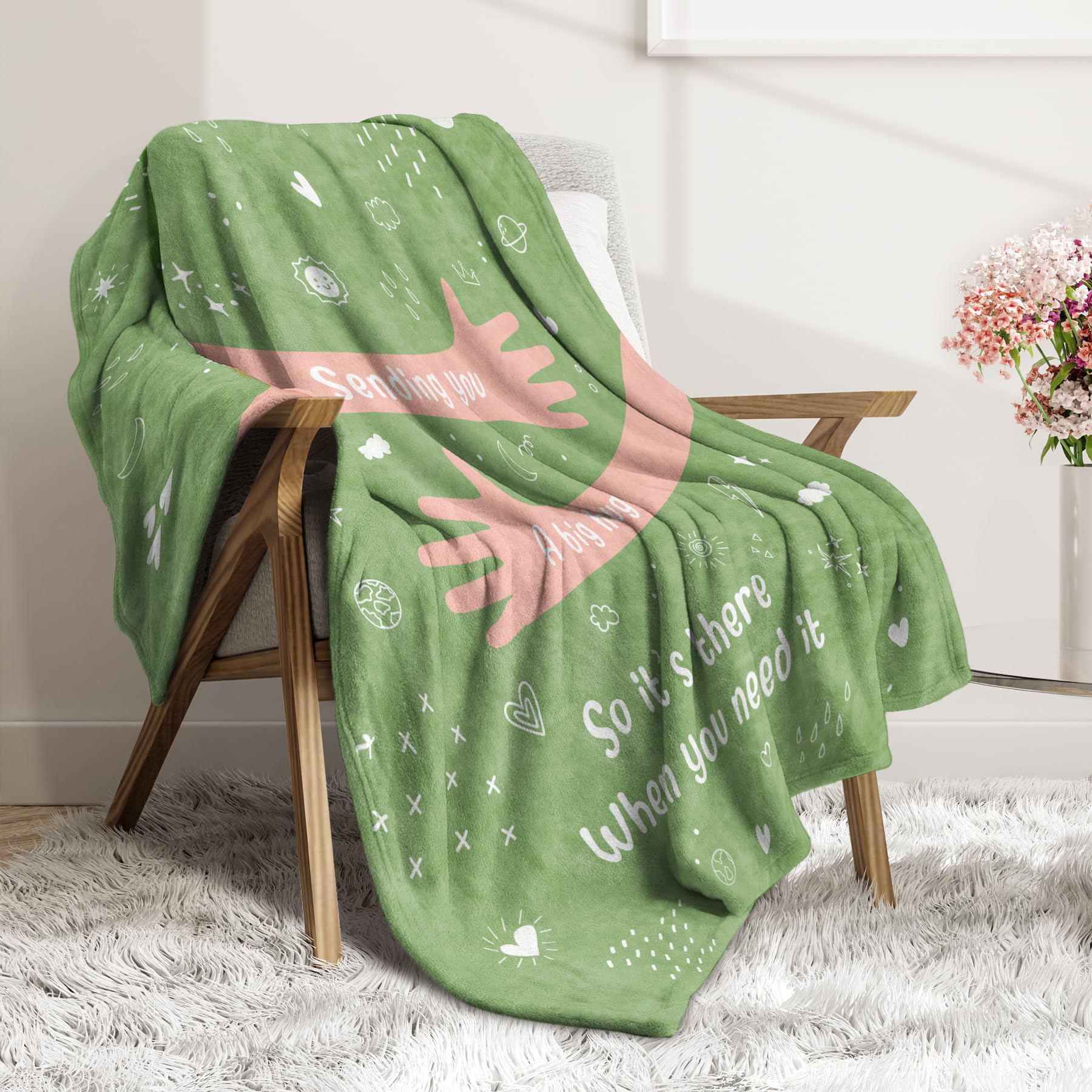 Get Well Soon Gifts For Women Men, Hug/Healing Blanket, Thinking Of You/Feel Better/Sympathy/After Surgery Gifts For Friends, Si