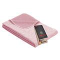 Ibena Neutral Colored Pure Organic Cotton Throw Blanket Lausanne Pink