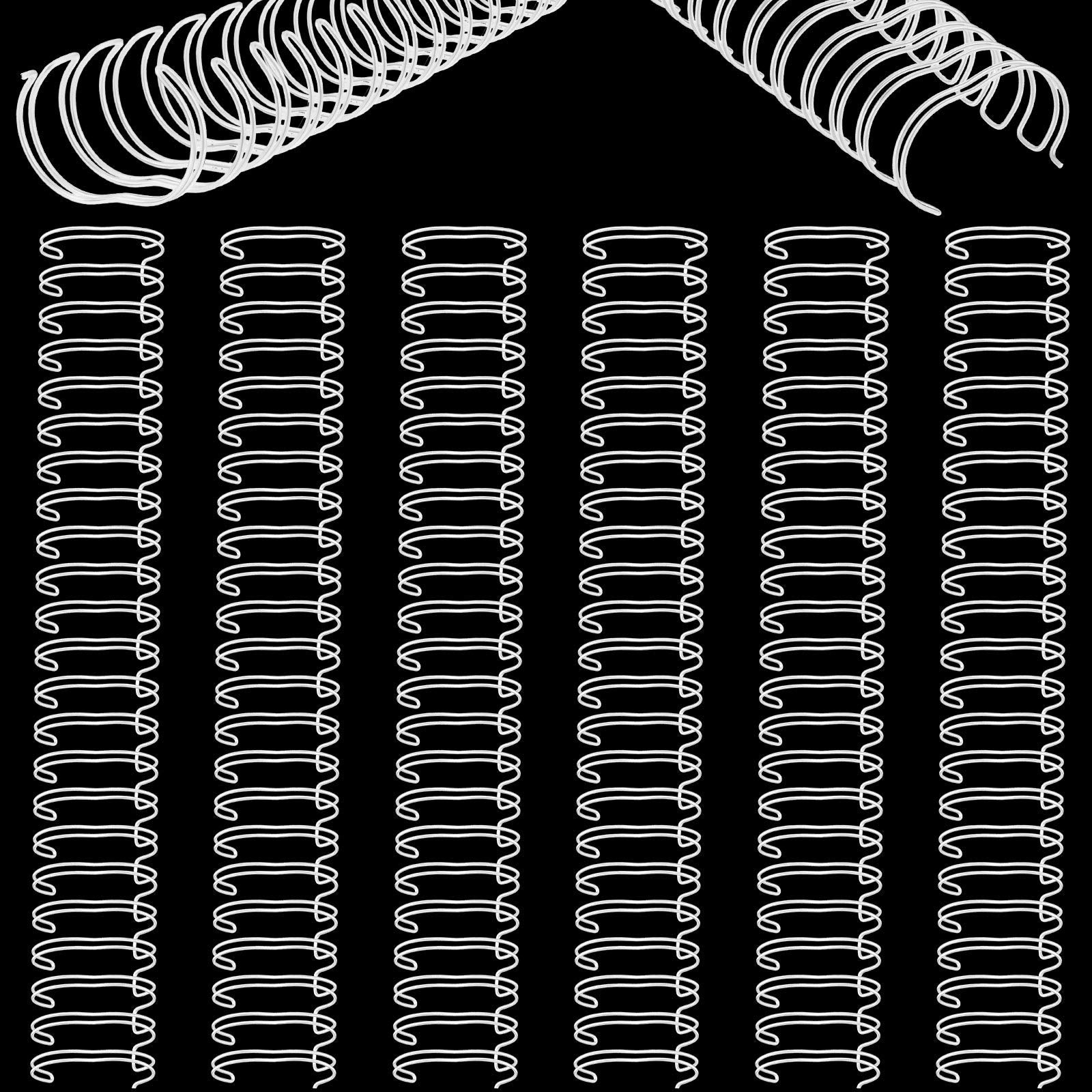 Zonon 6 Pieces Binding Wire Twin Loop Wire Binding Spines Double Loop Binding Wire 1 Inch Cinch Wire Binding Diameter 23 Holes F