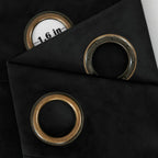 Lazzzy Velvet Blackout Curtains Black Thermal Insulated Drapes For Bedroom Living Room Darkening Window Treatments Super Soft Luxury Grommet 84 Inches Long 2 Panels
