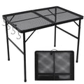 Alzerooe Outdoor Grill Camping Folding Table 3 Ft, Aluminium Picnic Table - Portable, Lightweight, Compact & Height Adjustable C