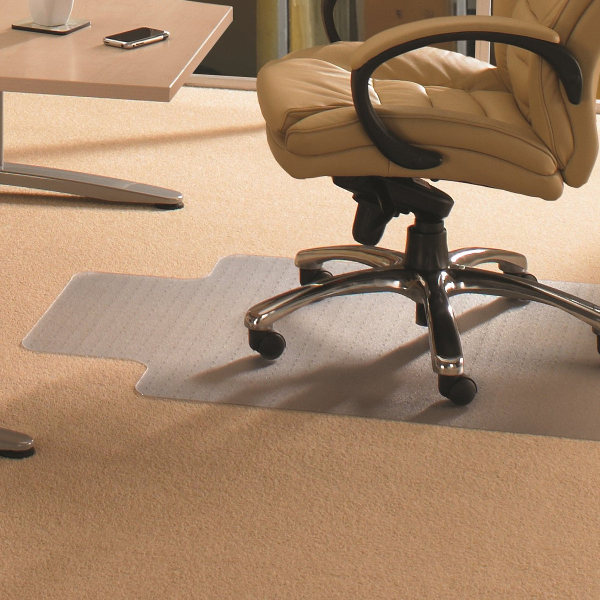 Floortex Chair Mat With Lip 60' X 48' For Standard Pile Carpets