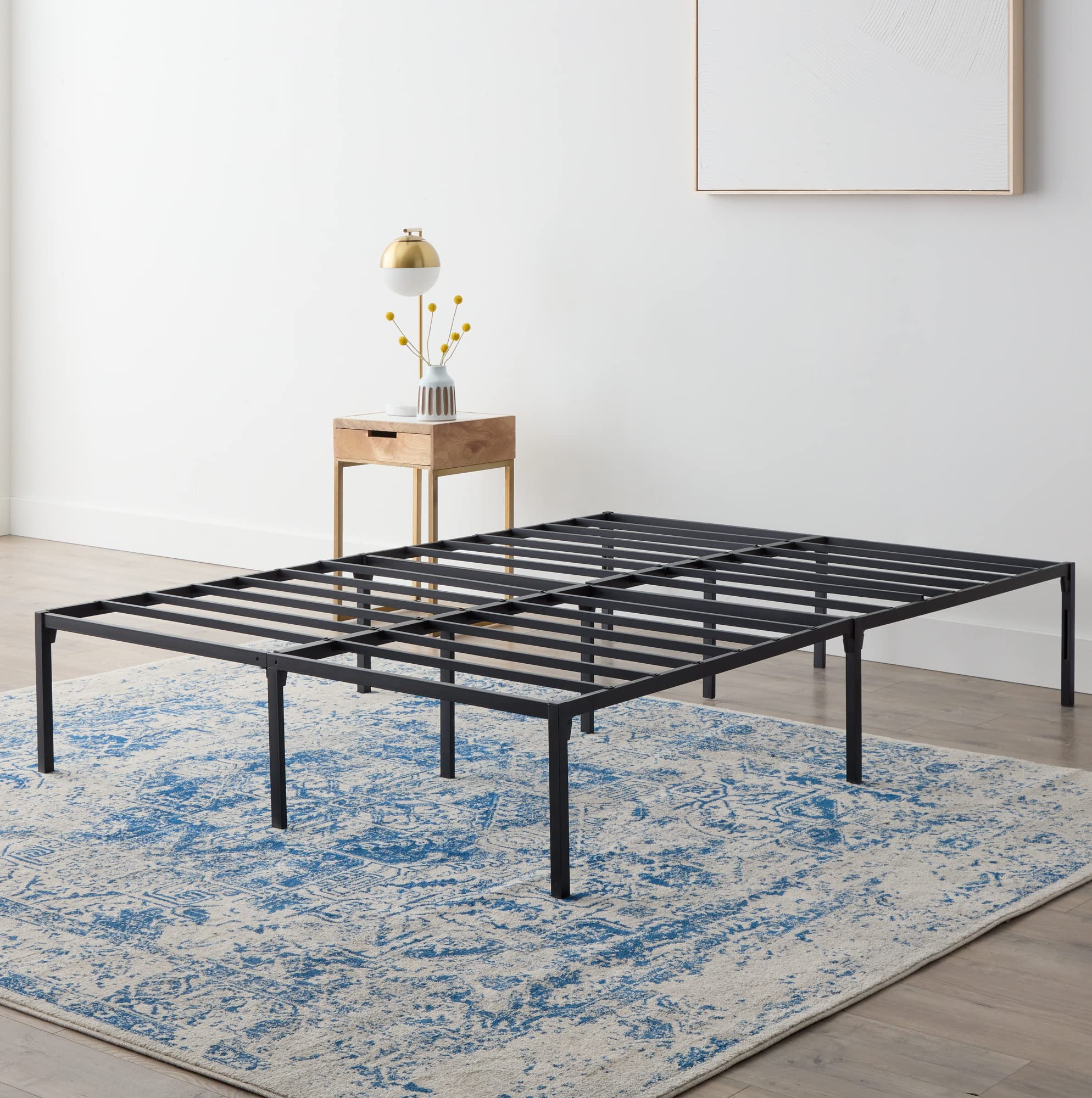 Linenspa 14A Heavy Duty Metal Platform Bed Frame - Twin XL Bed Frame - No Box Spring Needed - Underbed Storage
