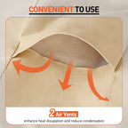 Arcedo Outdoor Chaise Lounge Cover, Waterproof Patio Chaise Lounge Chair Cover With Air Vents, All Weather Resistant Patio Furniture Covers, 80' L X 32' W X 25' H, Beige And Brown, 2 Pack