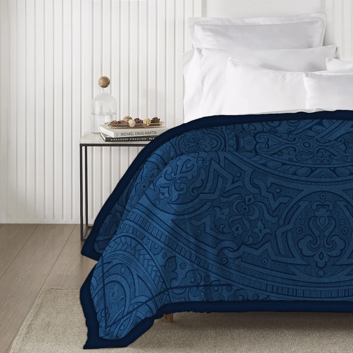MYTRIDENT Sanskriti Single Bed Printed Mink Blanket | Super Soft & Warm 3.2 KG Heavy Blanket for Winters | 160cm X 220cm or 63in