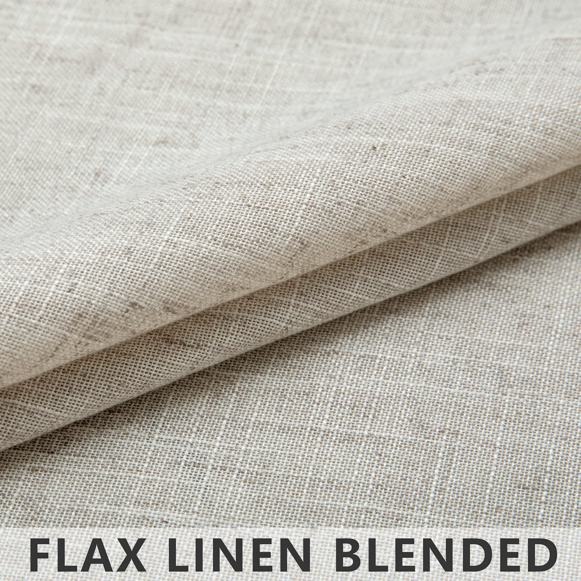 Mrs.Naturall 60 Inch Wide Curtains Beige For Living Room 2 Panel Set Pole Pocket Drape Semi Sheer Primitive Linen Extra Large Burlap Farmhouse Curtain For Bedroom Neutral Earth Width 5X8 Ft Long 60X96