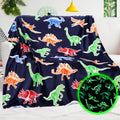 Bororo Dinosaur Blanket Glow In The Dark Blanket For Boys Dino Gifts Toys Soft Kids Blanket For Birthday Gifts 50X60 Inch