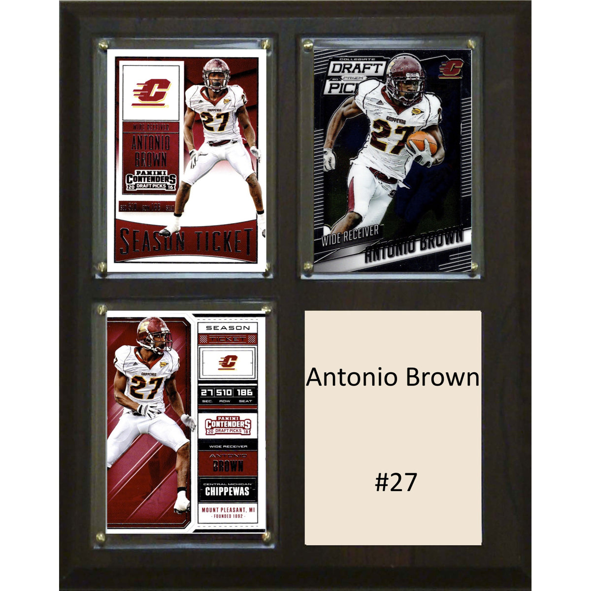 Ncaa 8 Inch X10 Inch  Antonio Brown Central Michigan Chippewas  Player Plaque