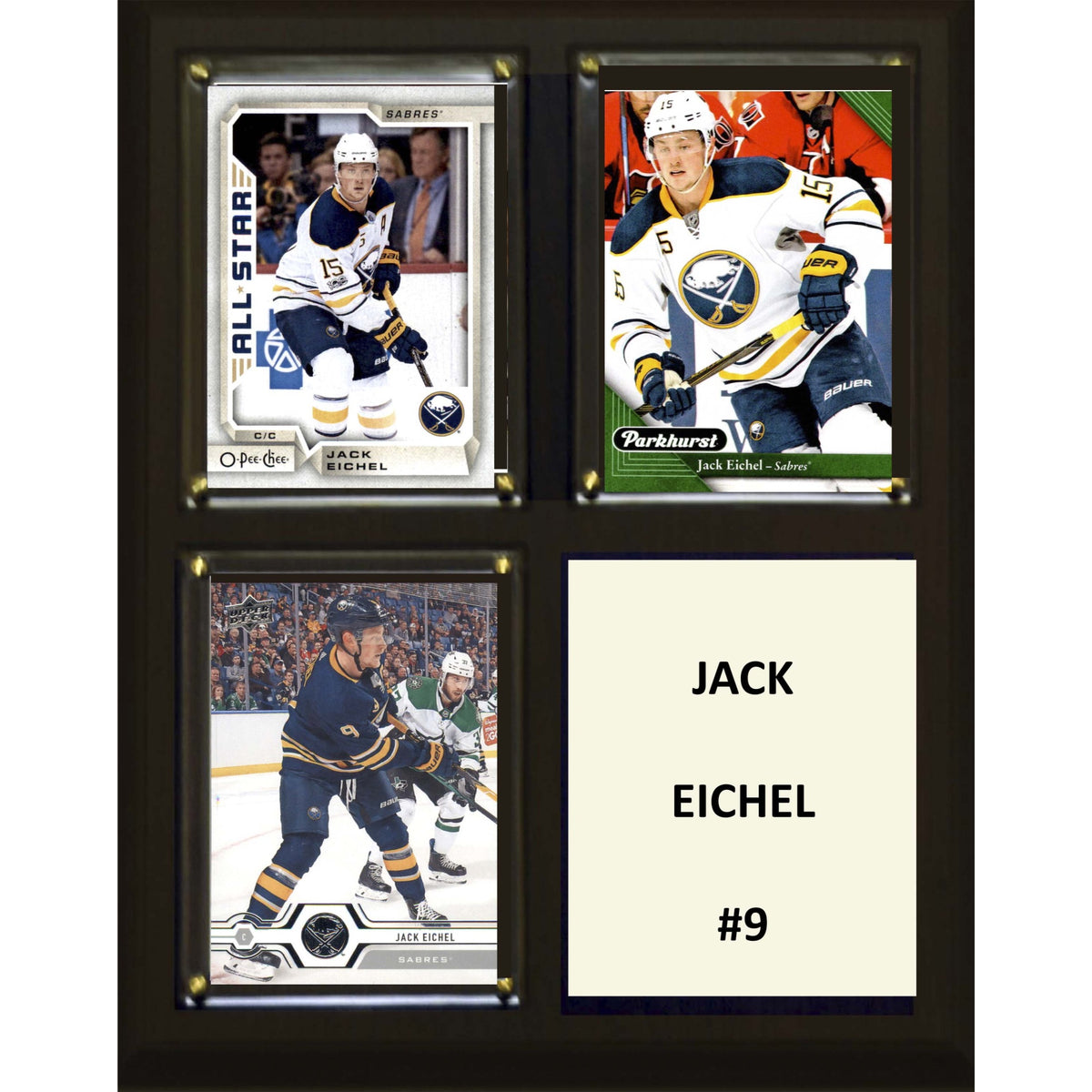 Nhl 8 Inch X10 Inch  Jack Eichel Arizona Coyotes Three Card Plaque