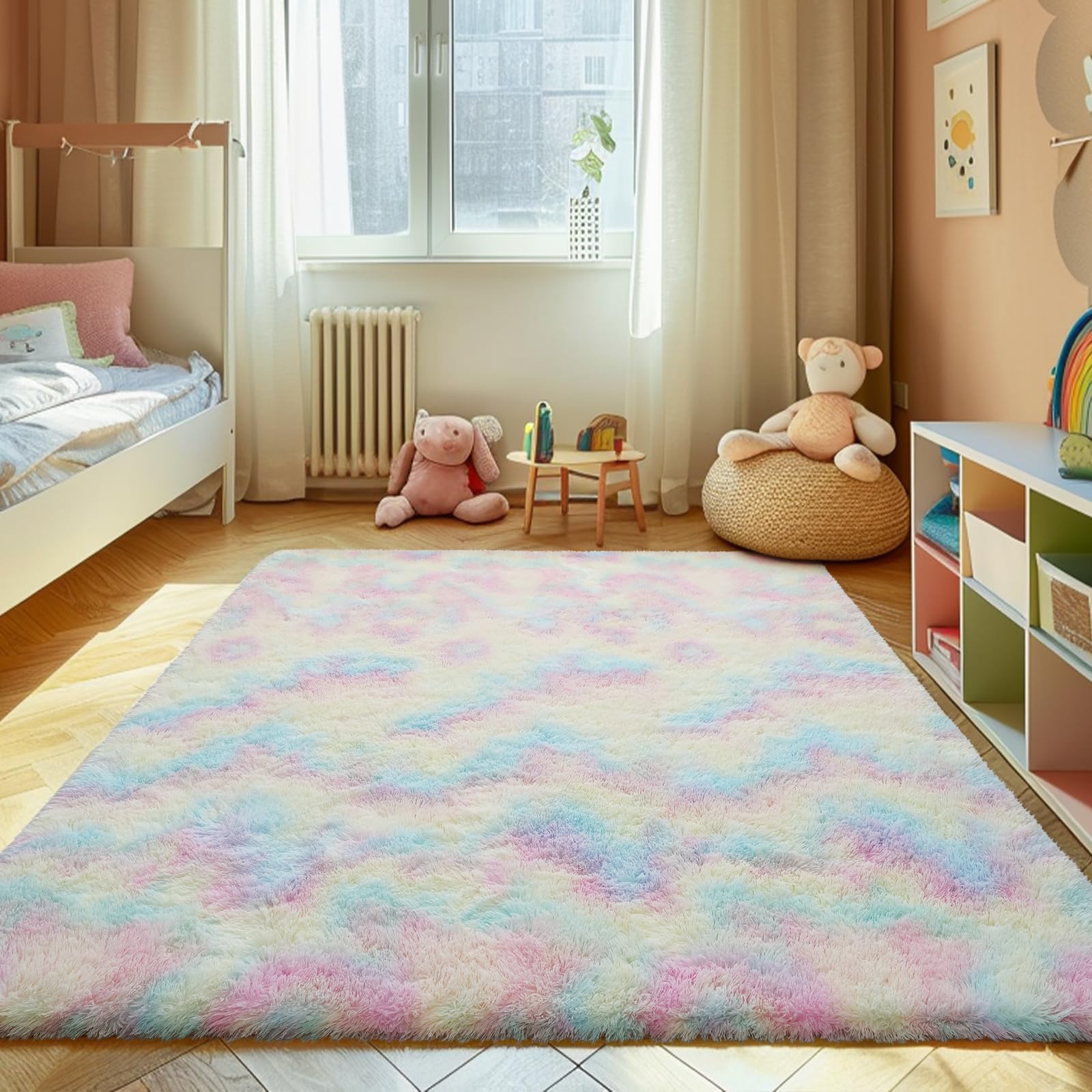 6x9 Fluffy Area Rug for Living Room,Shag Area Rugs for Bedroom,Soft Fuzzy Rug Non-Shedding Indoor Plush Carpet for Kids Bedroom 