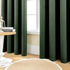 Shineland Room Darkening Curtains 96 Inches Long For Living Room 96 Inch Length 2 Panels Set,Track Curtains Ceiling Mount Floor