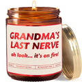 Birthday Gifts for Grandma | Grandmas Last Nerve Vanilla Lavender Candle | Gift Idea for Grandma from Granddaughter, Grandson, 
