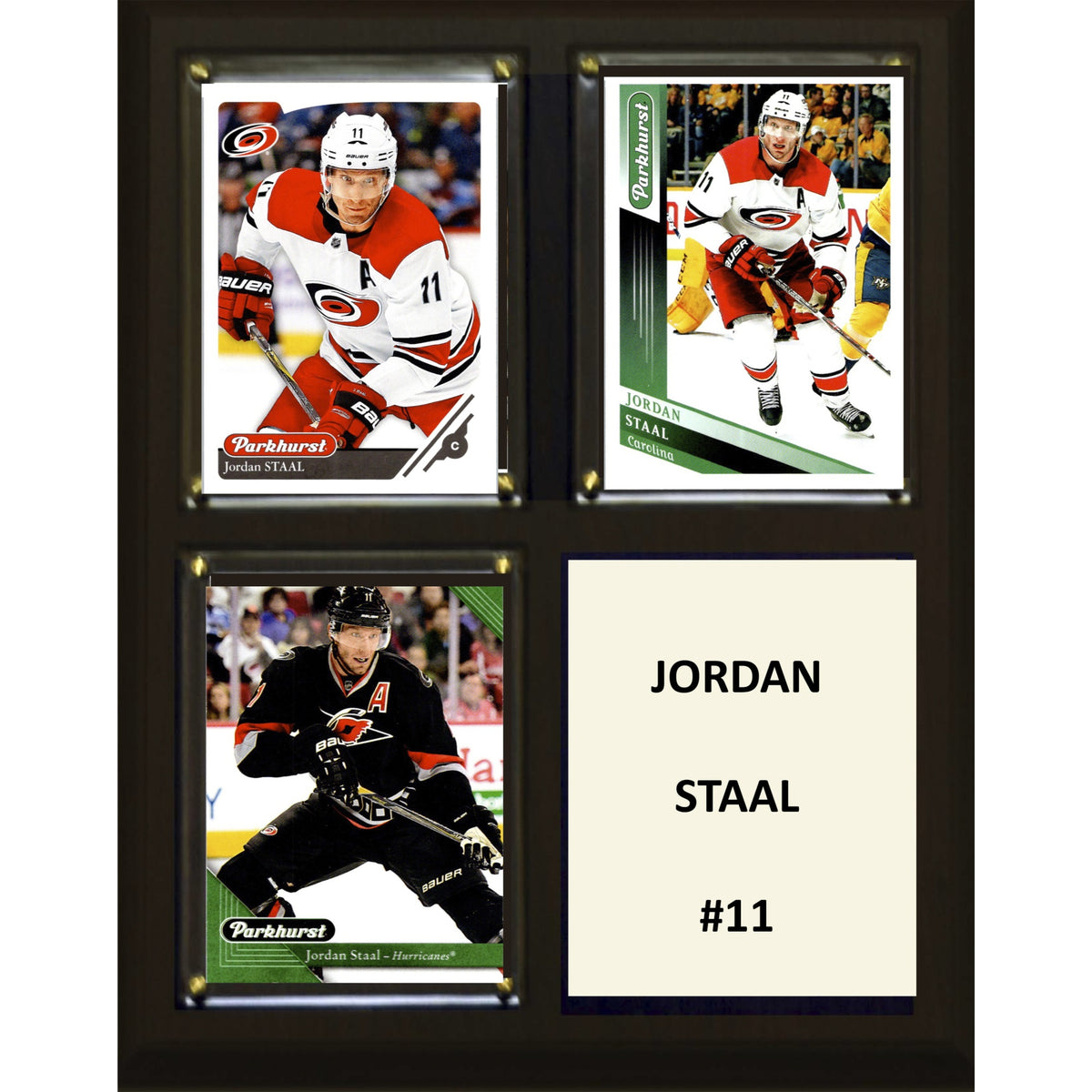 Nhl 8 Inch X10 Inch  Jordan Staal Carolina Hurricanes Three Card Plaque