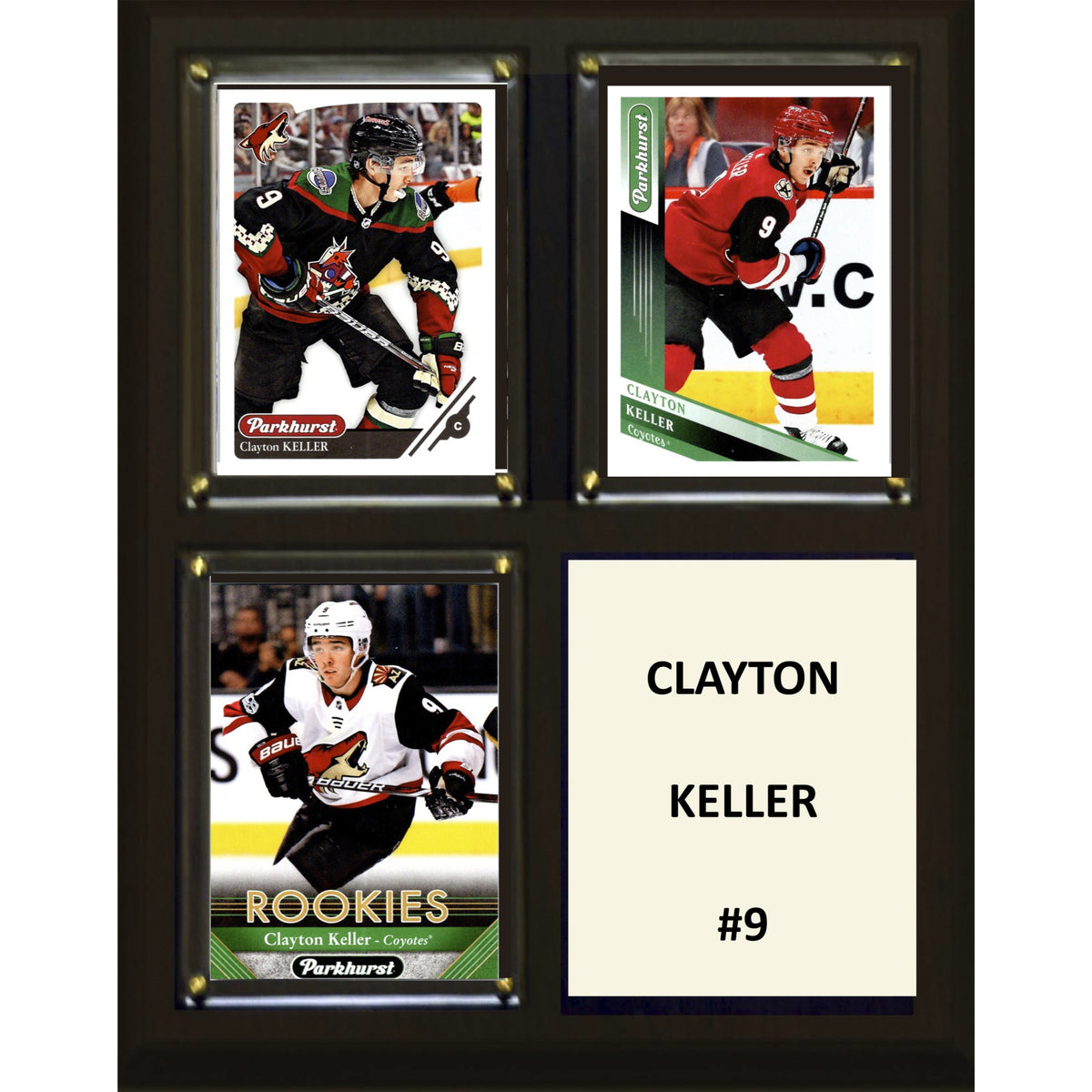 Nhl 8 Inch X10 Inch  Clayton Keller Arizona Coyotes Three Card Plaque