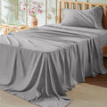 Bedsure Full Size Sheet Sets - Soft Sheets For Full Size Bed, 4 Pieces Hotel Luxury Grey Sheets Full, Easy Care Polyester Microf