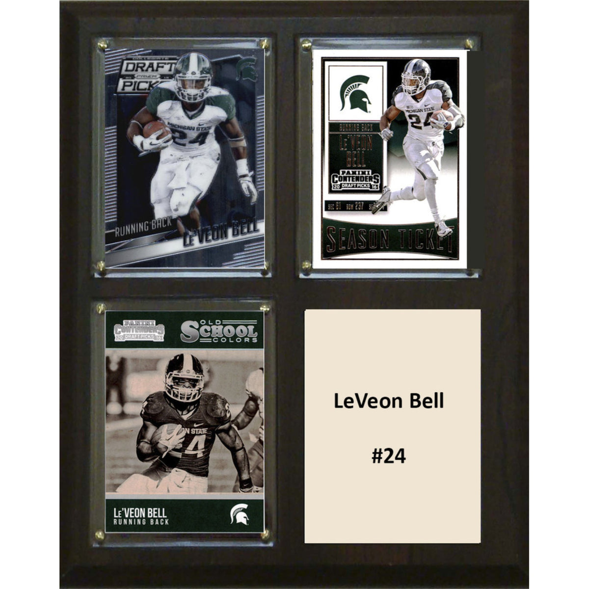 Ncaa 8 Inch X10 Inch  LeVeon Bell Michigan State Spartans Three Card Plaque