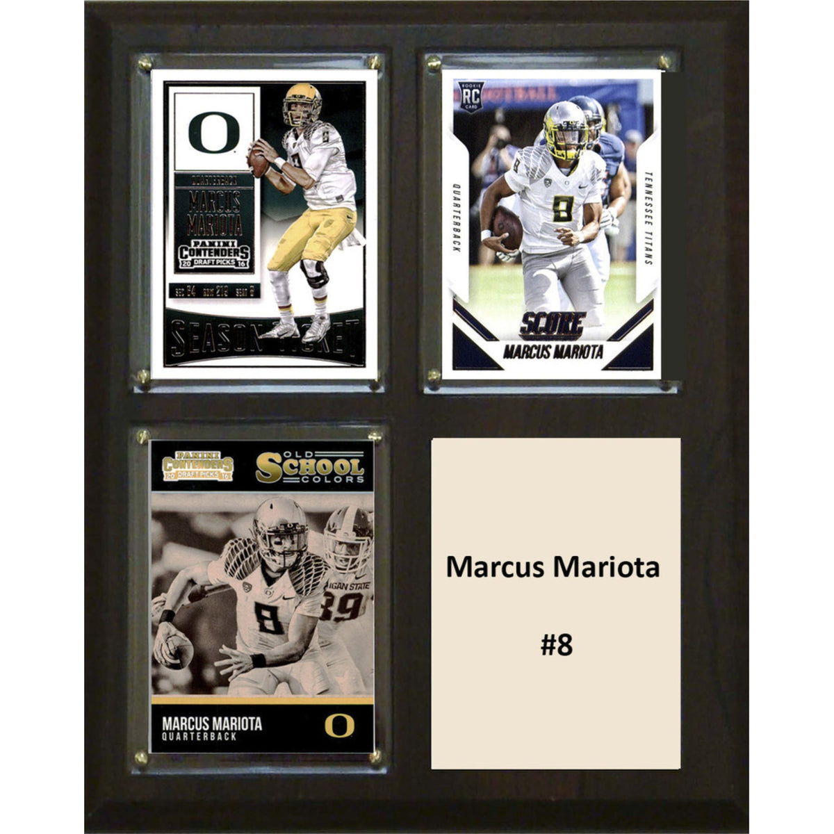 Ncaa 8 Inch X10 Inch  Marcus Mariota Oregon Ducks Three Card Plaque