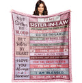 Xalazy Sister In Law Gifts Blanket 50X60In, Sister In Law Birthday Gifts, Gifts For Sister In Law, Mother'S Day For Sister In La