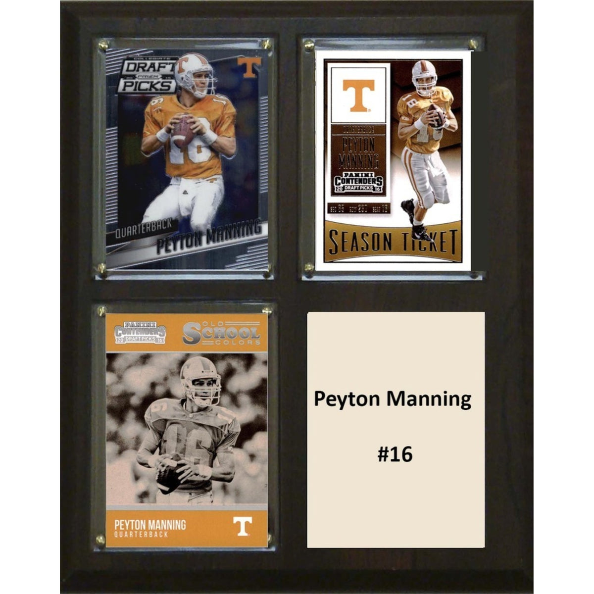 Ncaa 8 Inch X10 Inch  Peyton Manning Tennessee Volunteers Three Card Plaque