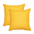 RELY+ Cotton Throw Pillow Covers 18X18 Inchs Set of 2 Yellow Decorative Zippered Cases for Couch Bedroom Sofa Farmhouse Living R