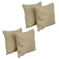 Blazing Needles Square Polyester Jacquard Throw Pillows, 17", Banyan Camel 4 Count