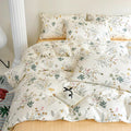 Highbuy Floral Duvet Cover Queen Boho Cozy Cotton Aesthetic Coquette Bedding Set Queen Yellow Flower Botanical French Style Comf