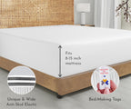 California Design Den 2-Pack 100% Organic Cotton Fitted Sheets Queen Size Percale Only, Gots Certified Soft, Crisp & Cooling, Lightweight, Snug-Fit, 2X Queen Deep Pocket Fitted Sheet Only - White