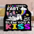 Funny Dog Blanket Gift For Girls Boys- 40X50 Inches Soft Flannel Throws Blankets Funny Gift For Teen Women Men Adult Cute French