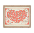 Poster Master Classic Fantasy Poster - Vintage Romantic Print - Gift for Artist, Friend - A Pictorial Map Of Loveland, Couples, 
