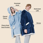 Bedsure Wearable Blanket Hoodie With Sleeves - Sherpa Hooded Blanket Adult As Gifts For Mom Women Girlfriend, Sweatshirt Blanket