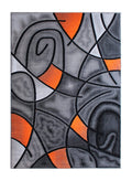 Flash Furniture Jubilee Collection Abstract Area Rug - Colorfast Orange Olefin Rug - 8' X 10' Area Rug - Jute Backing - Living Room, Bedroom, & Family Room
