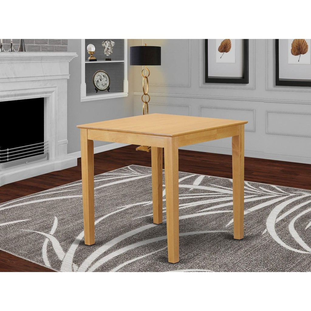 East West Furniture PBT T Square Counter Height Table for Small Spaces, 36-Inch, Oak Finish