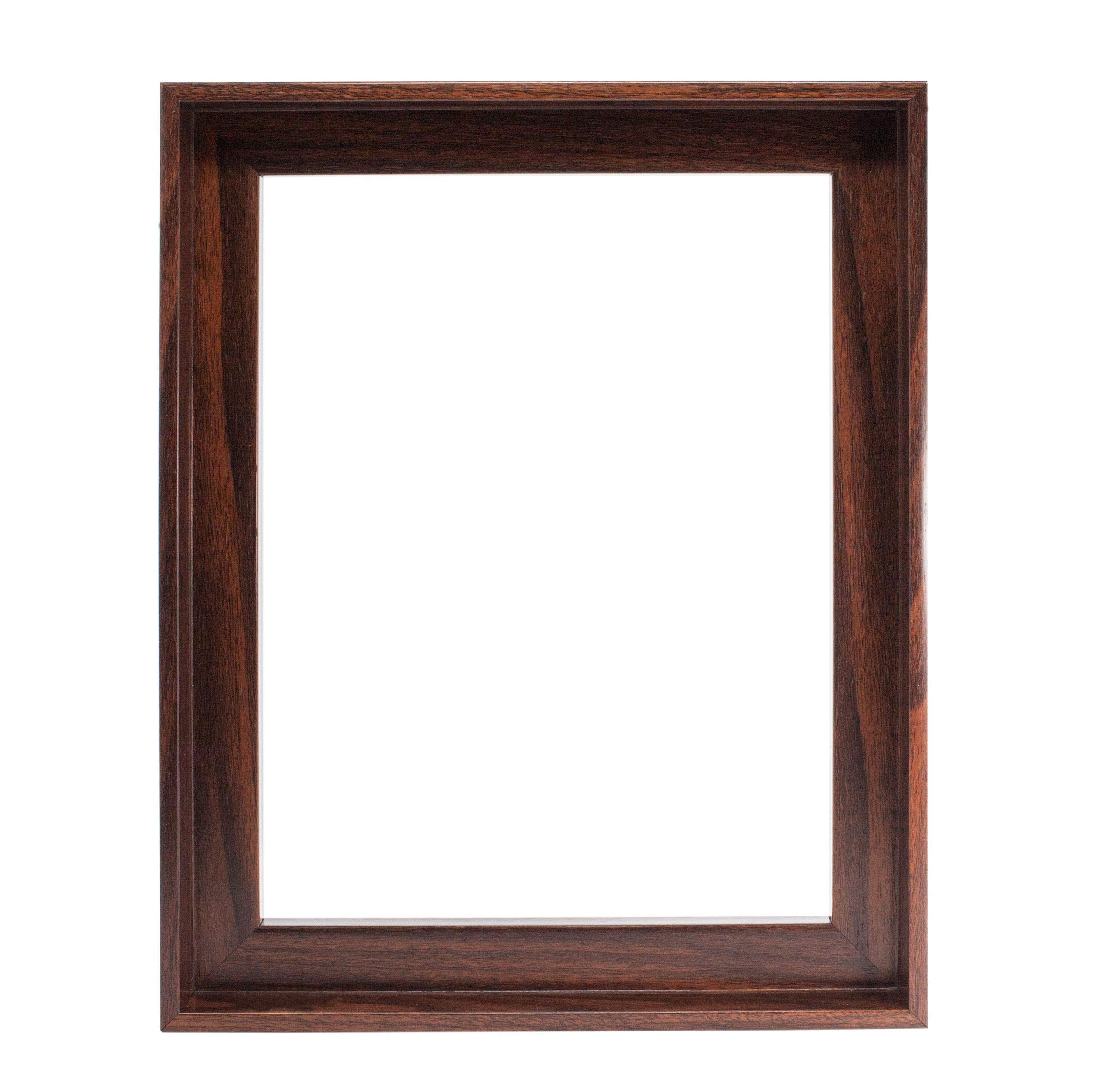 Canvas Floating Frame, Picture Wall Art Painting Frame For Finished Canvas Painting 1-1/4 Deep Picture Art Wall Decor. (Dark Bro