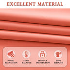 Donren Room Darkening Half Curtains For Small Windows - Cabinet Curtain Tiers For Kitchen With Rod Pocket (Coral,30 X 24 Inch Length,2 Panels)