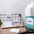 White Label Holders Basket Labels Clip Removable Bin Clips Labels With Chalk Markers For Kitchen Classroom Pantry Storage Bin Ba