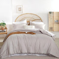 Weigelia Full Size Comforter Set Linen Grey Comforter 7Pc Comforters Full Size Microfiber Comforter Soft All Season With Sheets