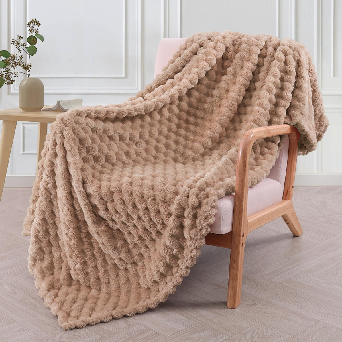Exclusivo Mezcla Extra Large Soft Fleece Throw Blanket, 50X70 Inches 3D Clouds Stylish Jacquard Throw Blanket For Couch, Cozy So