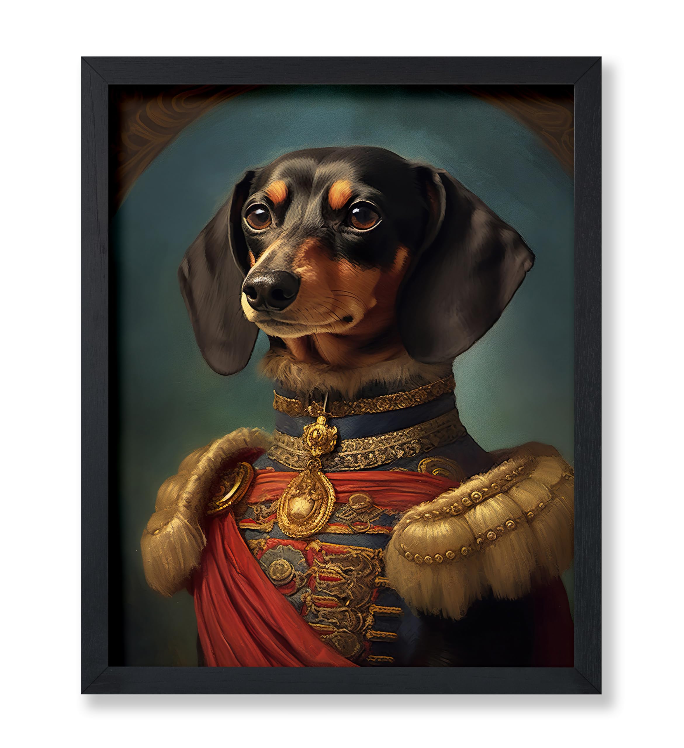 Poster Master Aristocratic Dachshund Poster - Dog Print - Renaissance Art - Dog Breed Art - Gift for Him, Her & Animal Lover - F