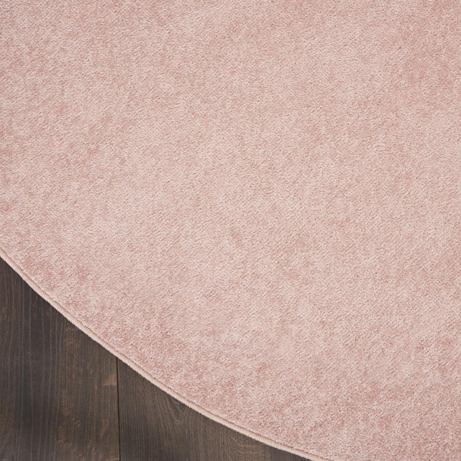 Nourison Essentials Indoor/Outdoor Pink 4' X Round Area -Rug, Easy -Cleaning, Non Shedding, Bed Room, Living Room, Dining Room, Backyard, Deck, Patio (4 Round)