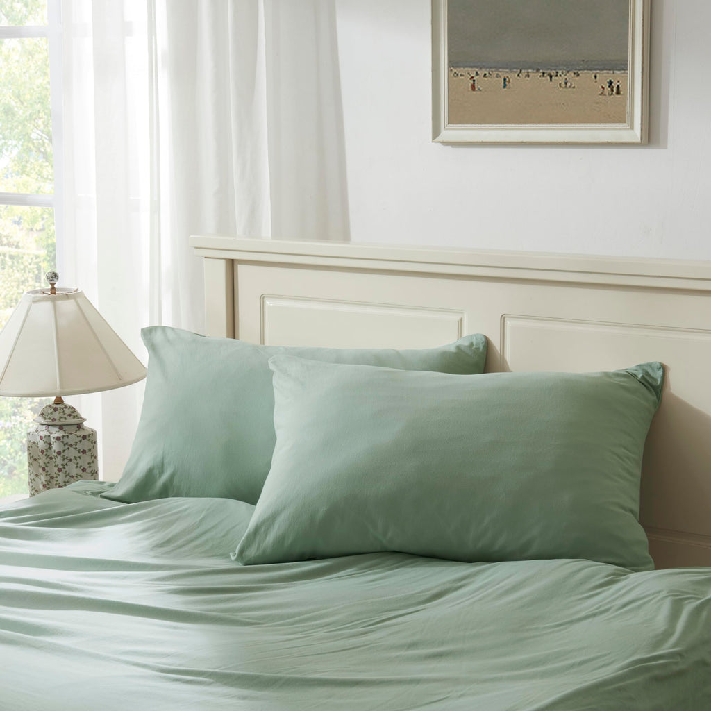 Household 100% Jersey Cotton Pillowcase 20   x30   -Light Weight, Comfortable, Super Soft Pillow Case with Envelope Closure Extr