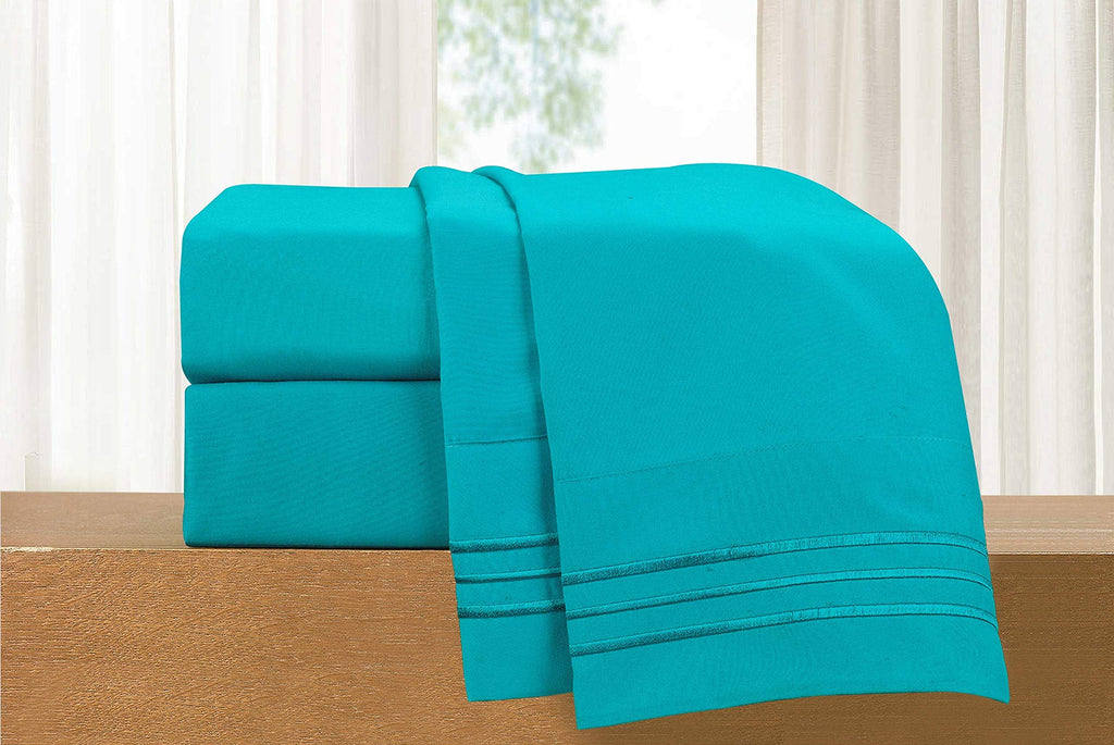 Elegant Comfort Luxury 4-Piece Bed Sheet Set - Luxury Bedding 1500 Premium Hotel Quality Microfiber, Wrinkle Resistant Cool & Br