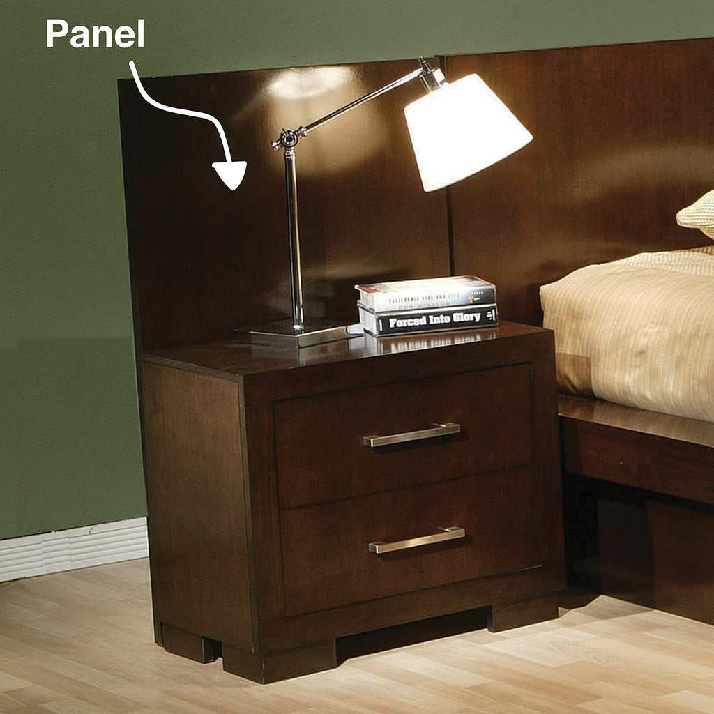 Coaster Home Furnishings Jessica Nightstand Panels, Cappuccino, Set of 2