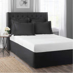 Today? Home Classic Tailored Bed Skirt Dust Ruffle, Cotton Blend Design, 14' Drop Length, King, Grey