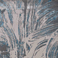 HomeRoots 5' X 8' Silver Or Blue Abstract Brushstrokes Indoor Area Rug
